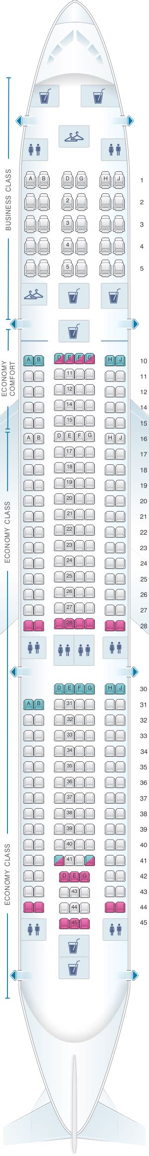 Seat Map KLM Airbus A330 300 .